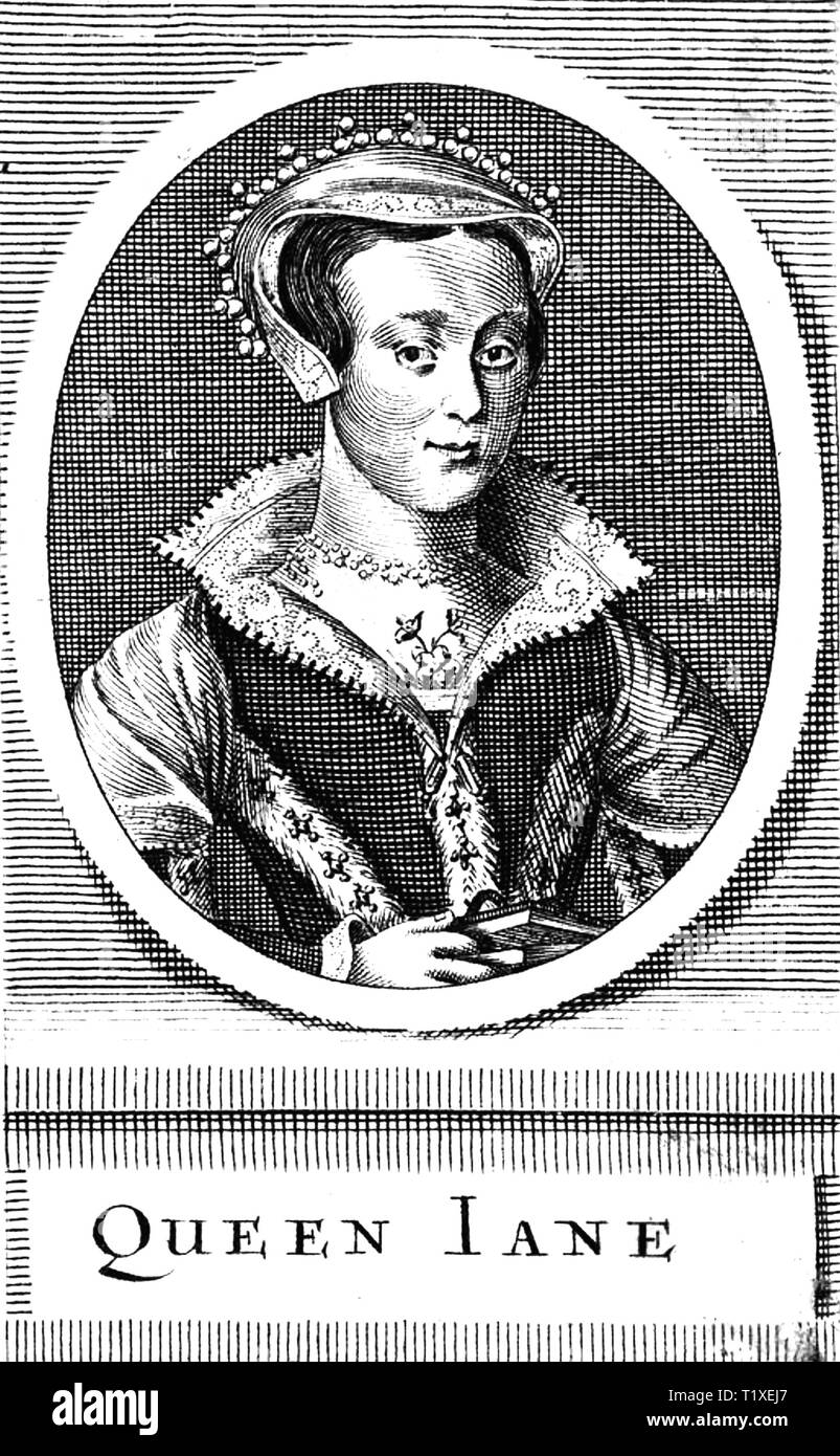LADY JANE GREY (c 1537-1554) English noblewoman beheaded 12 February 1554. Stock Photo