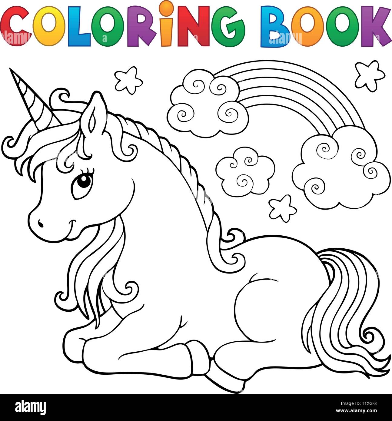 Unicorn On Cloud Coloring Page Top 100 Magical Unicorn Coloring Pages: