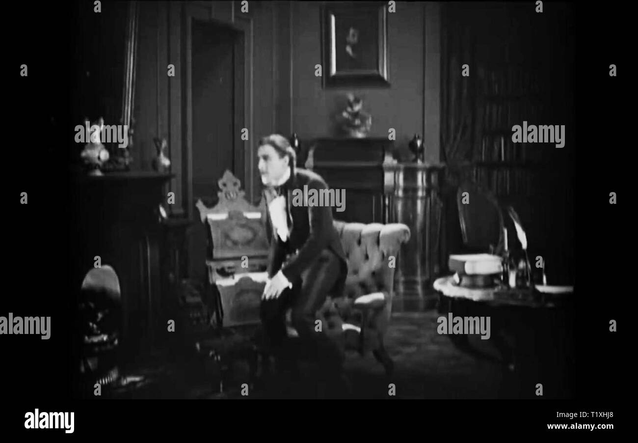 Dr Jekyll And Mr Hyde 1920 Paramount Film Dr Jeckyl And Mr Hyde Vintage Screenshot Stock 