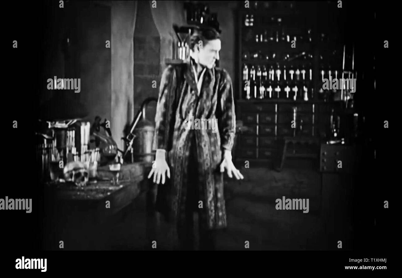 Dr. Jekyll and Mr. Hyde (1920 Paramount film) dr jeckyl and mr hyde vintage screenshot Stock Photo