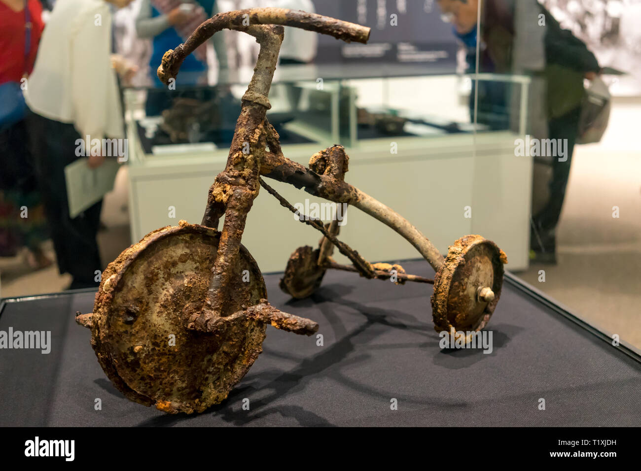 Shin's tricycle on display in Hiroshima Peace Memorial Shin's tricycle on display in Hiroshima Peace Memorial