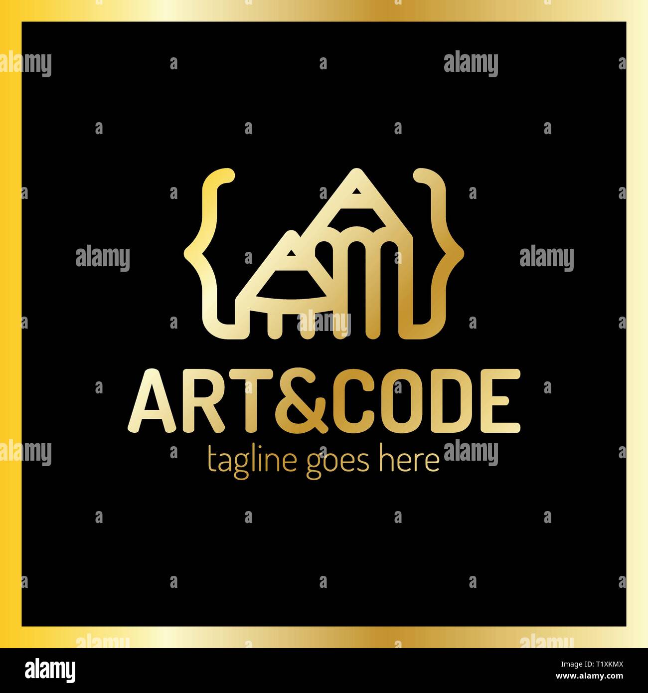 Two pencil with coding symbol. Arrow up pen design studio Stock Vector