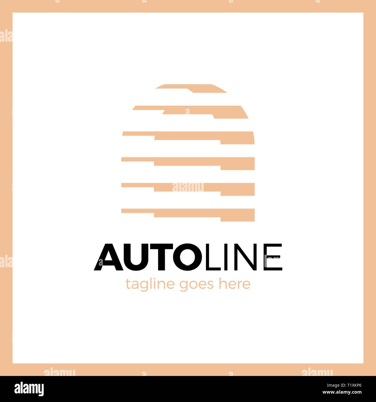 Auto Line Logotype - Letter A. Dynamic Sport Line Stock Vector Image ...