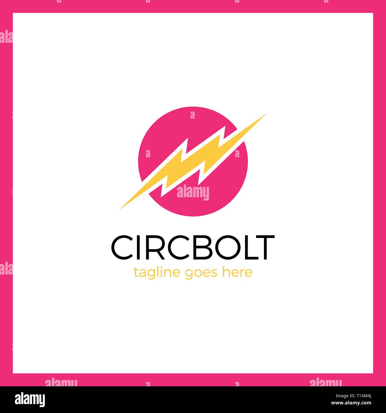Lightning Bolt Minimal Simple Symbol. Creative Flash Sign design Vector ...