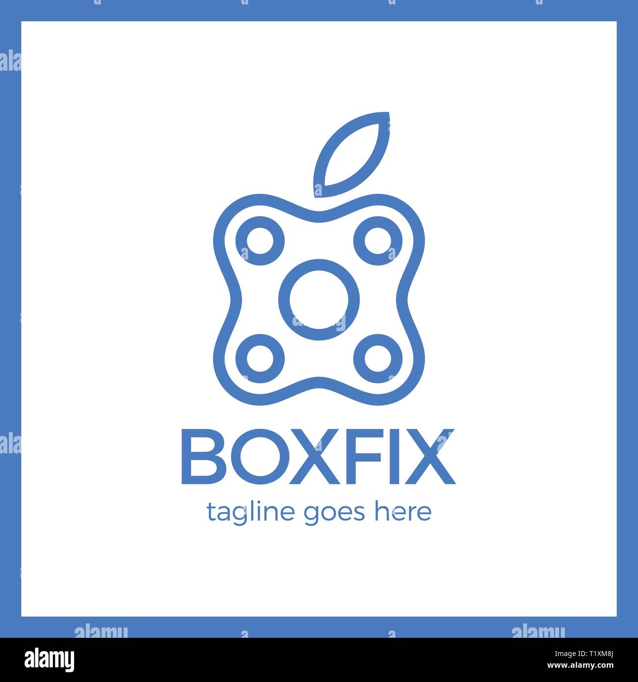 Eco Box Fix Logotype. Repair center Stock Vector