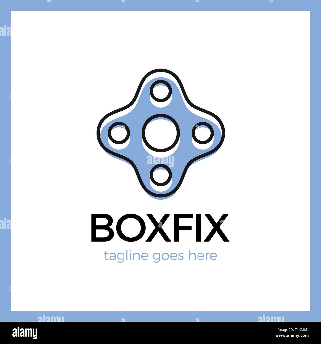 Eco Box Fix Logotype. Repair center Stock Vector
