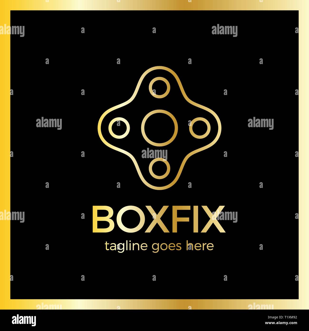 Eco Box Fix Logotype. Repair center Stock Vector