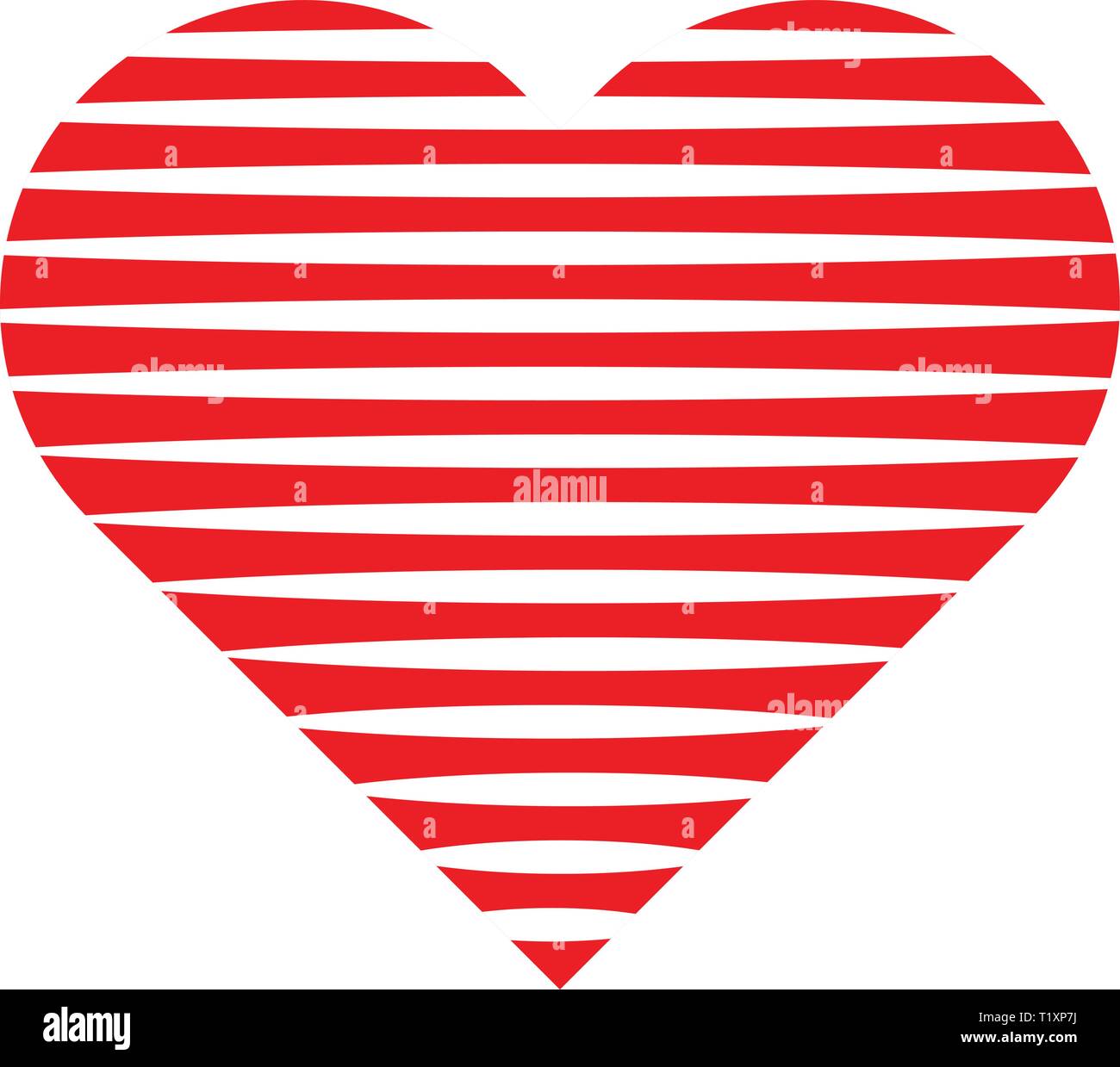 Heart icon consist of line textured patterns. Vector illustration Stock ...