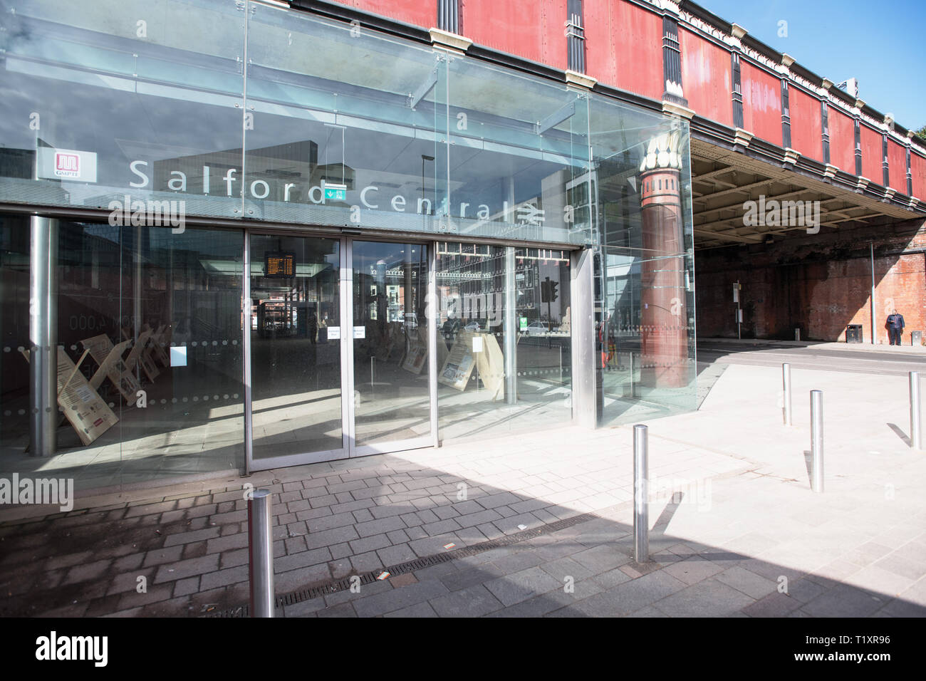 Salford Central Railway Station Stock Photo Alamy