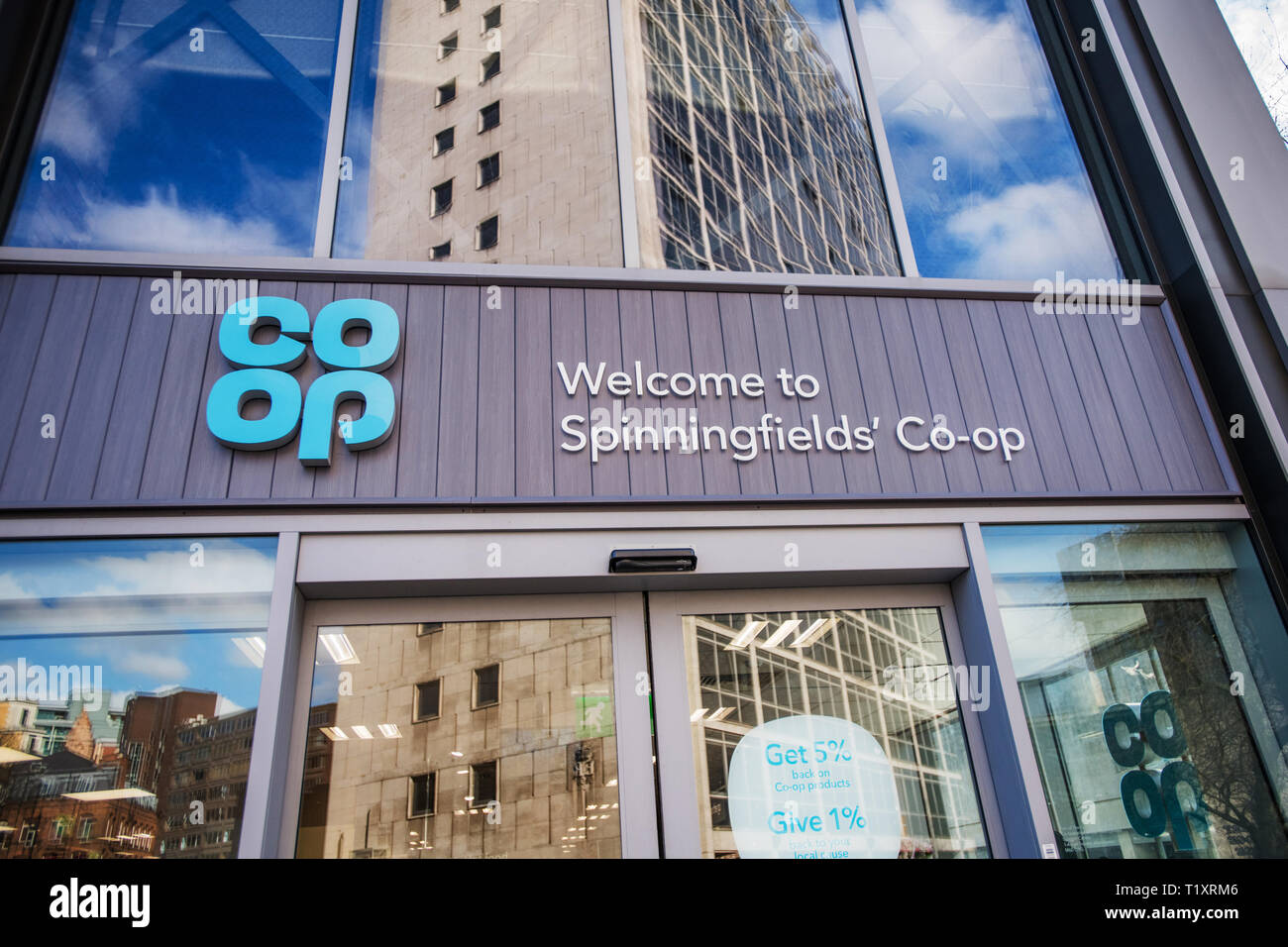 CO-OP. Spinningfields. Manchester. Stock Photo