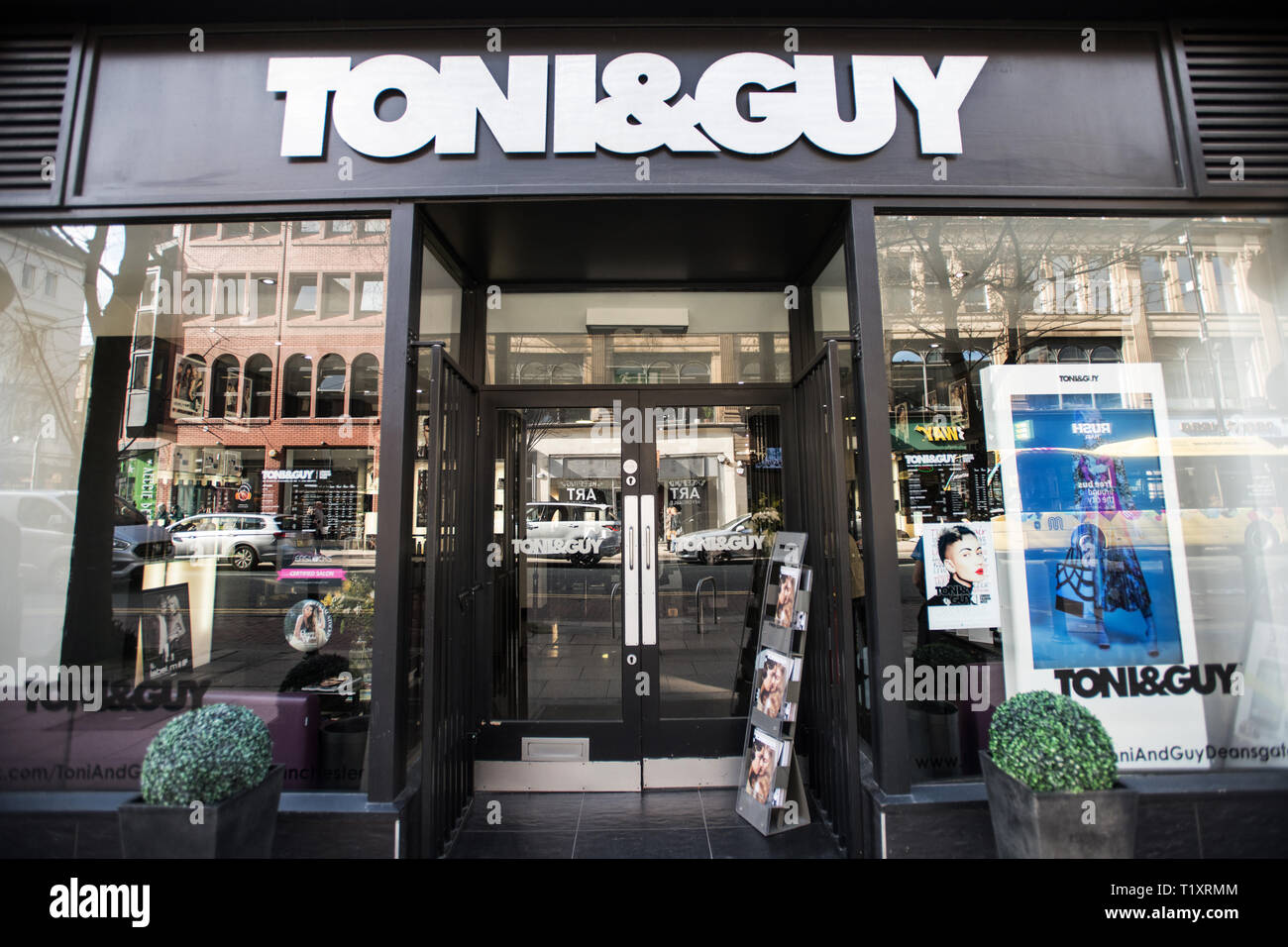 Toni & Guy. Deansgate. Manchester. Stock Photo