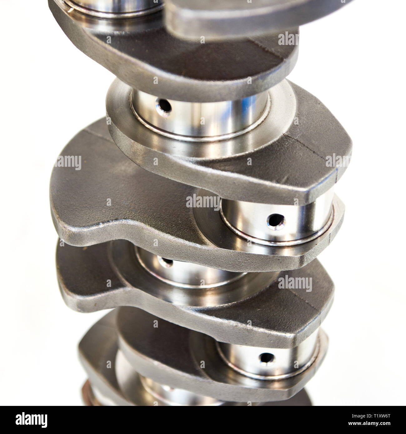 Crankshaft for car isolated on white Stock Photo Alamy