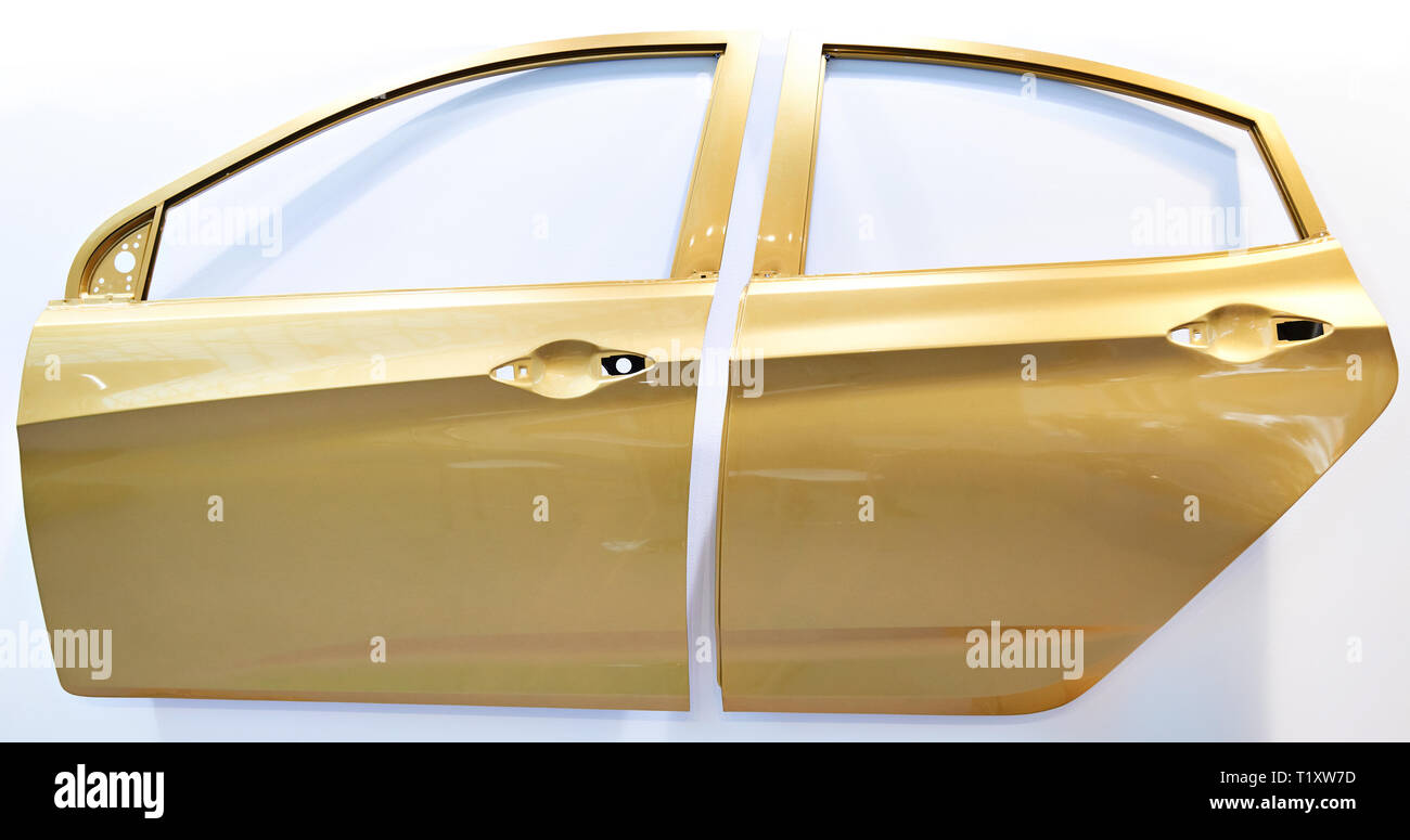 Doors for car in parts store Stock Photo Alamy