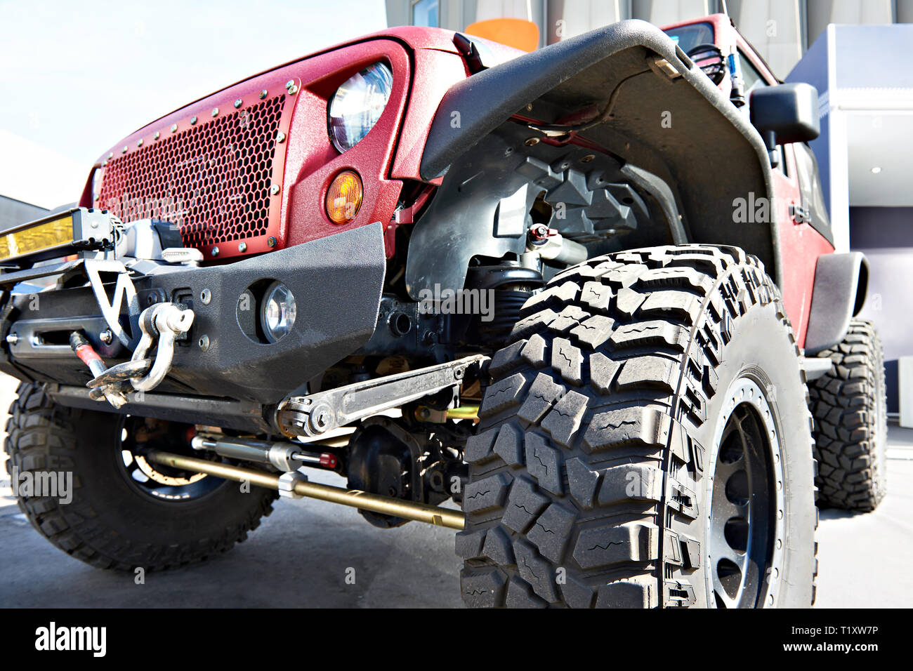 Off-road vehicle for rally cross country Stock Photo