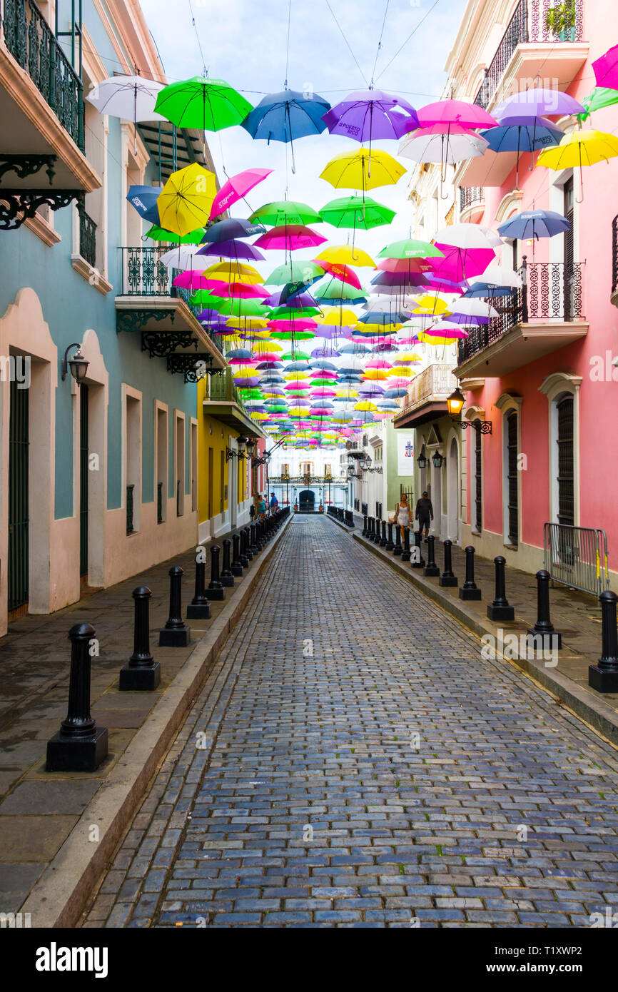 Colorful Umbrellas of downtown San Juan, Puerto Rico s capital and largest city, sits on the