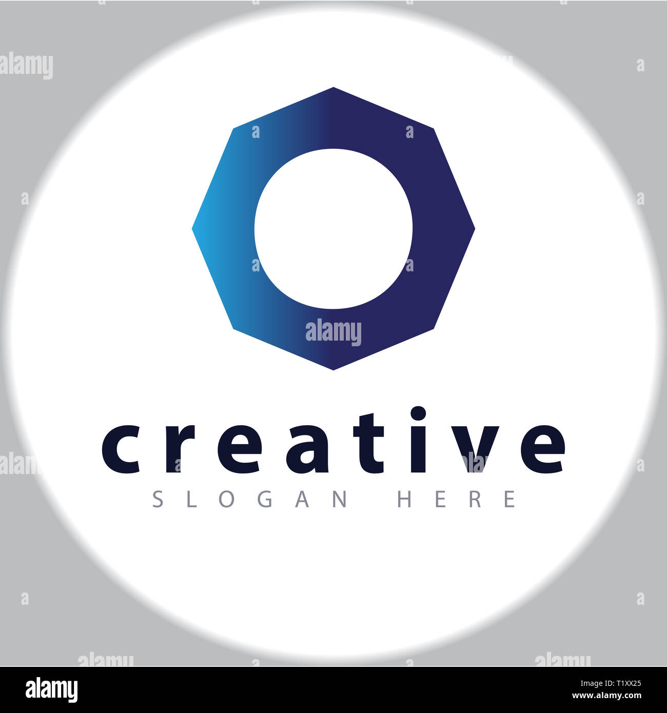 O letter bolt logo design vector template Stock Photo