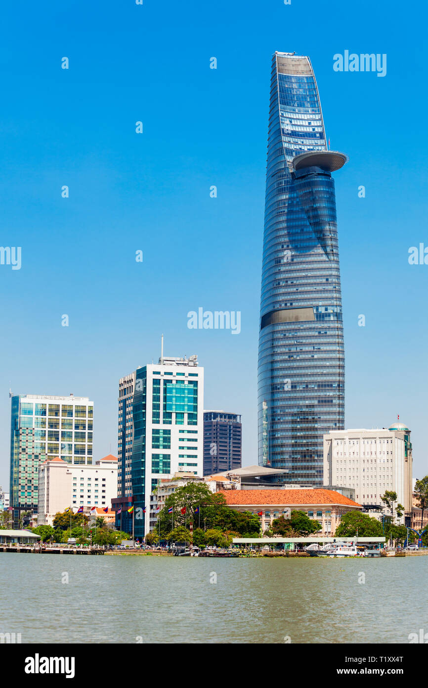 Ho Chi Minh city skyline aerial panoramic view. Ho Chi Minh is the