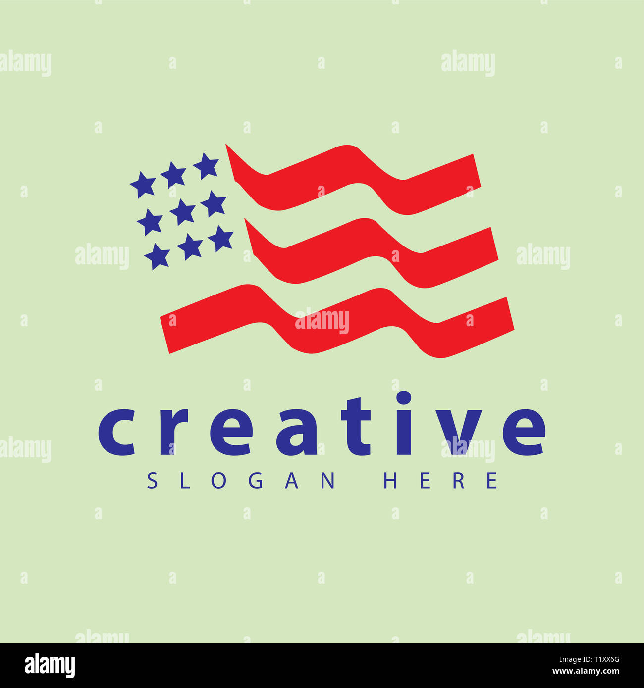 Campaign flag logo icon vector template Stock Photo