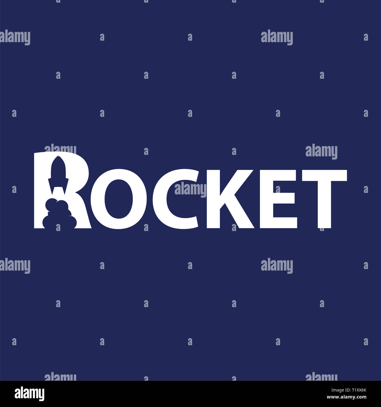 Rocket text logotype logo icon vector template Stock Photo Alamy