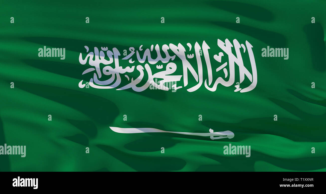 Saudi Arabia Flag Ksa On Silk Texture Background High Quality 3d Illustration Perfect For News Design Background 4k Quality Stock Photo Alamy