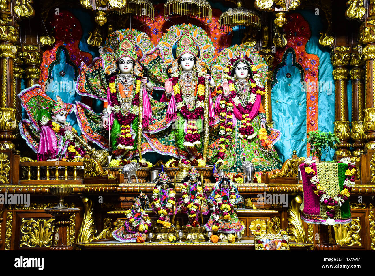 ISKCON Temple, Hare Krishna Hills,  Delhi, India Stock Photo