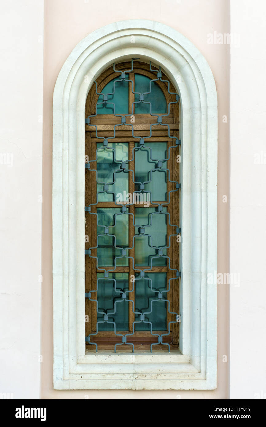 Window in the old stone wall Stock Photo - Alamy