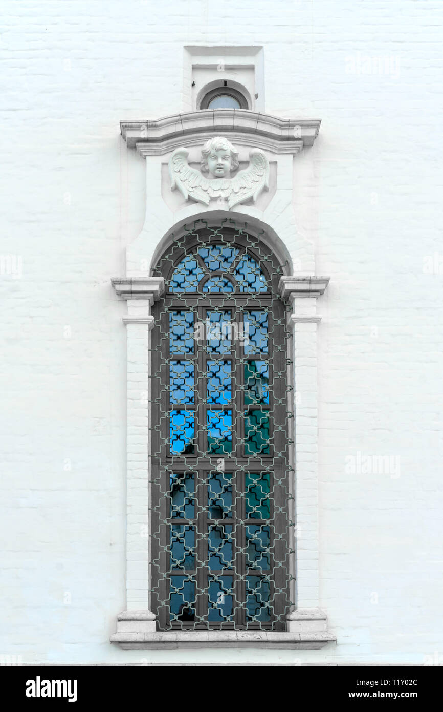Window in the old stone wall Stock Photo - Alamy