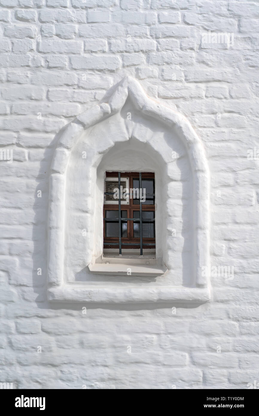 Window in the old stone wall Stock Photo - Alamy