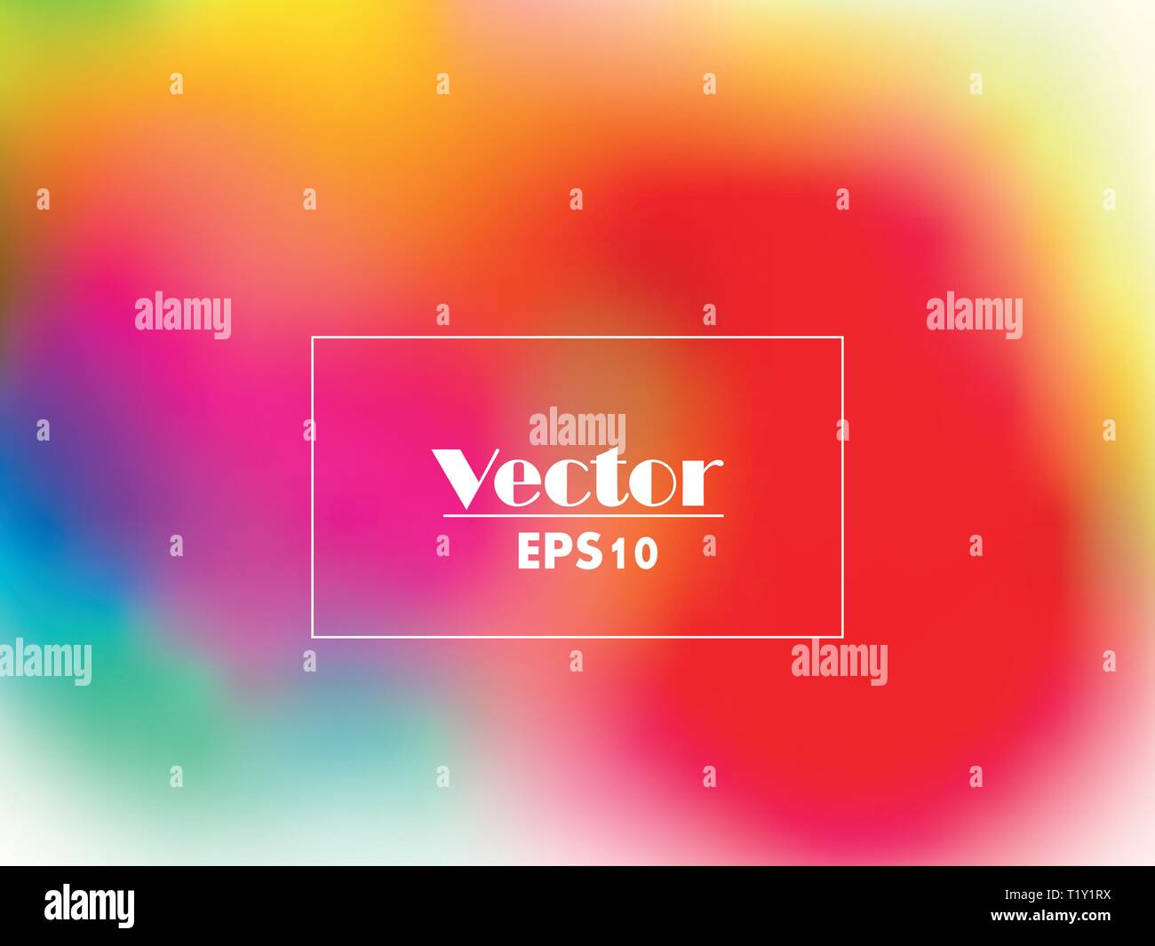 vector watercolor colorful rainbow green, yellow, orange, pink ...