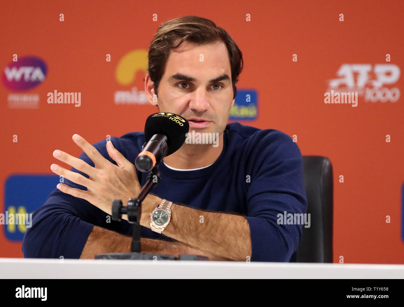 Roger federer during press conference hi-res stock photography and images -  Alamy