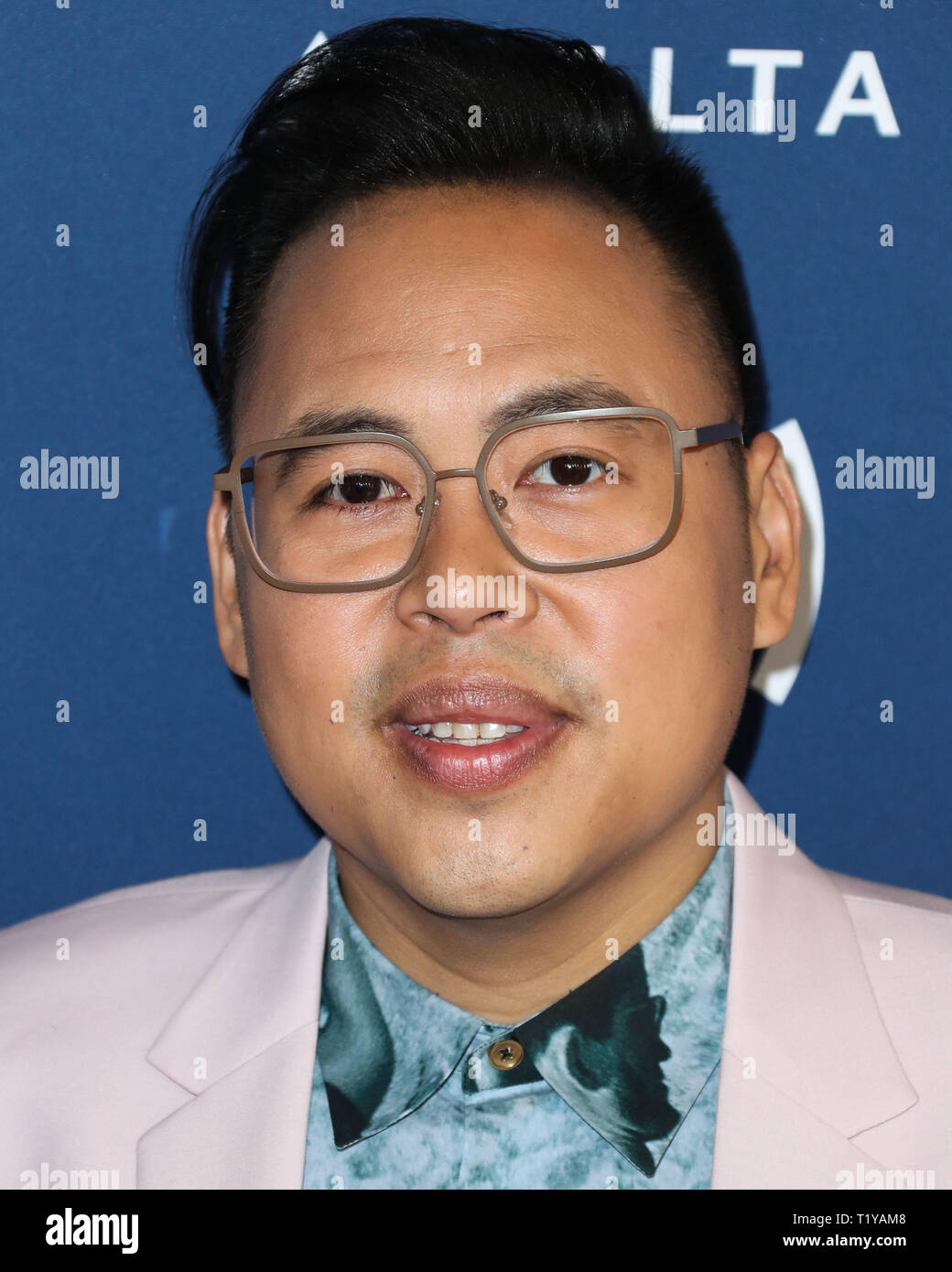 BEVERLY HILLS, LOS ANGELES, CALIFORNIA, USA - MARCH 28: Nico Santos arrives at the 30th Annual GLAAD Media Awards held at The Beverly Hilton Hotel on March 28, 2019 in Beverly Hills, Los Angeles, California, United States. (Photo by Xavier Collin/Image Press Agency) Stock Photo