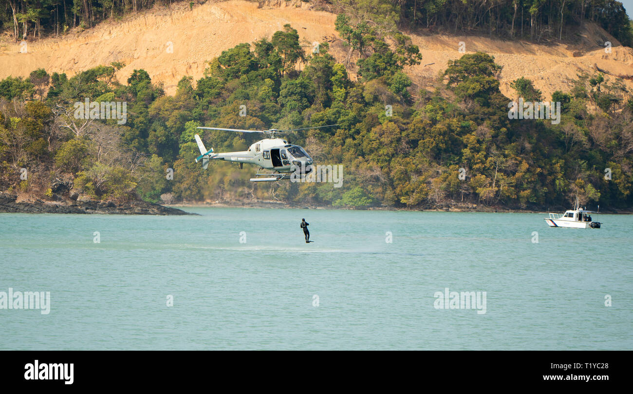 LANGKAWI, MALAYSIA : MARCH 28, 2019 : Naval commando units perform at the LIMA exhibition Credit: Chung Jin Mac/Alamy Live News Stock Photo