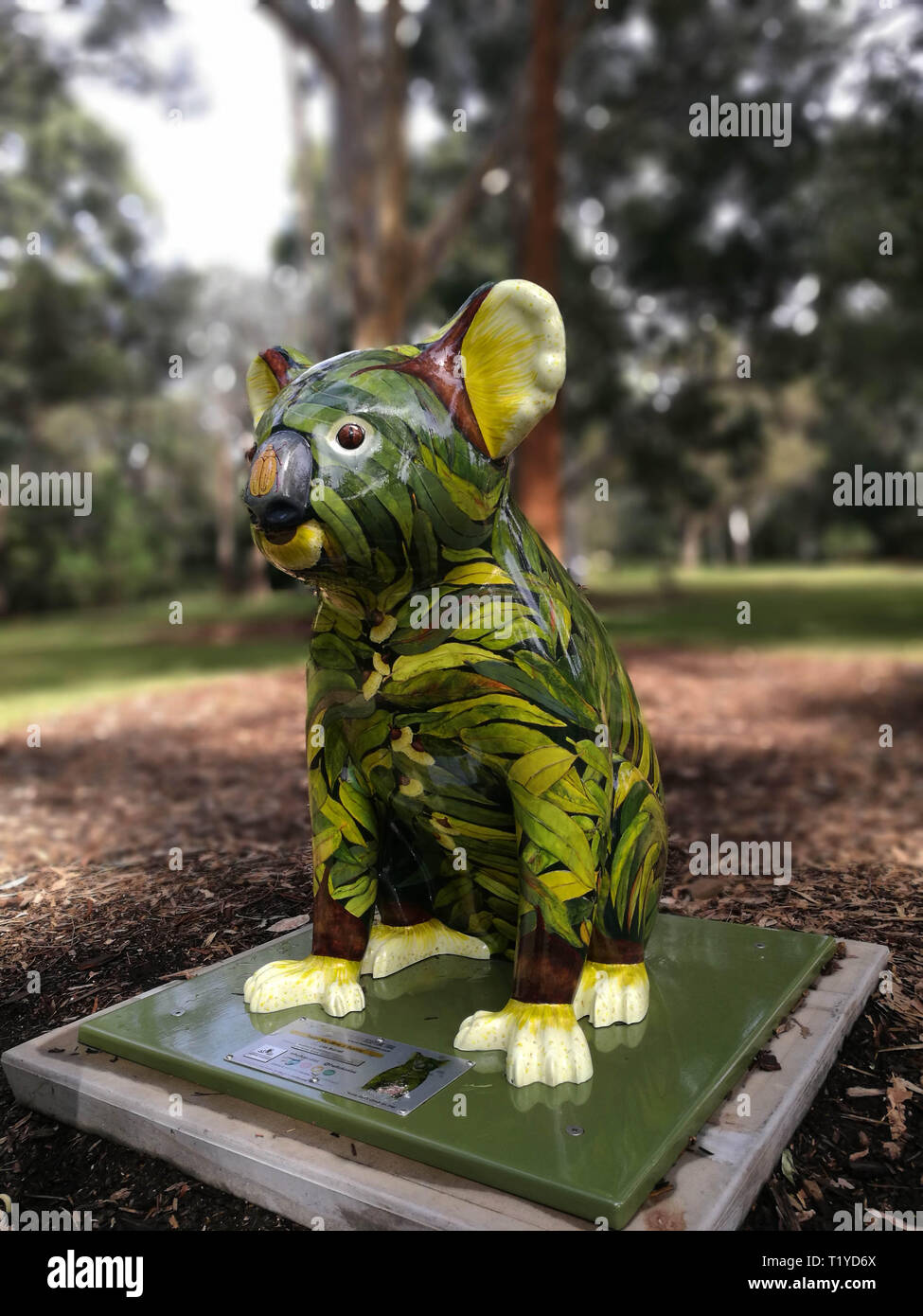 (190329) CANBERRA, March 29, 2019 (Xinhua) A koala statue is seen