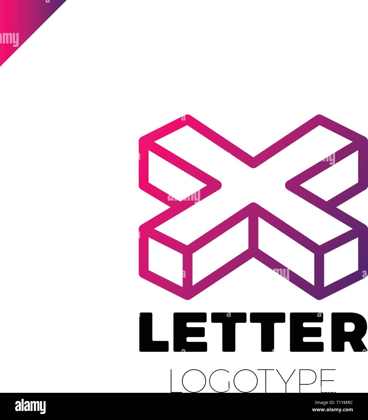Isometric Letter X logo icon design template elements Stock Vector