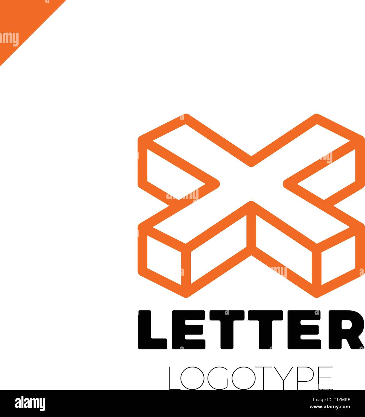 Isometric Letter X logo icon design template elements Stock Vector