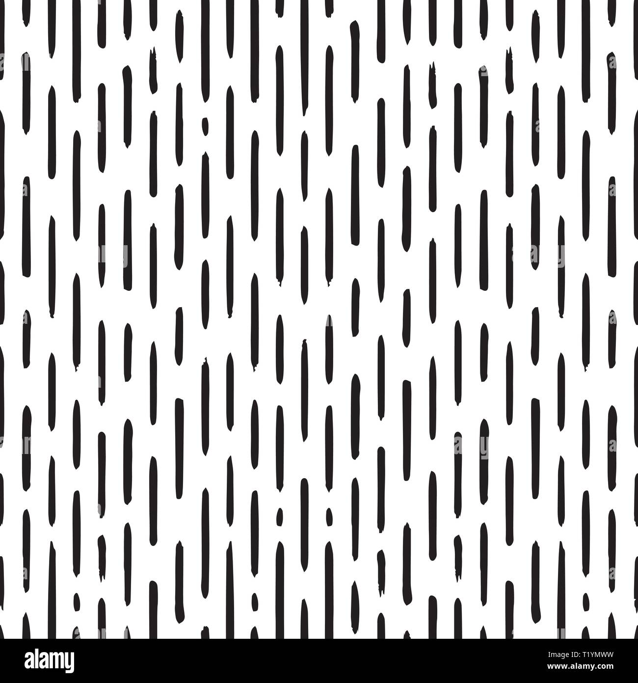 Hand drawn striped seamless pattern with short vertical brushstrokes ...