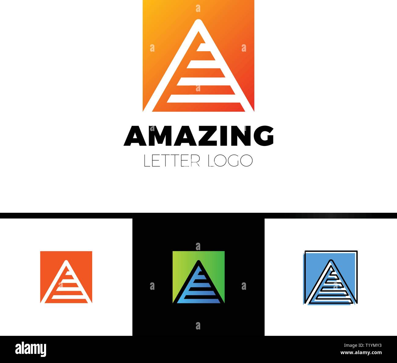 Abstract letter A logo design template. Arrow creative sign. Vector ...