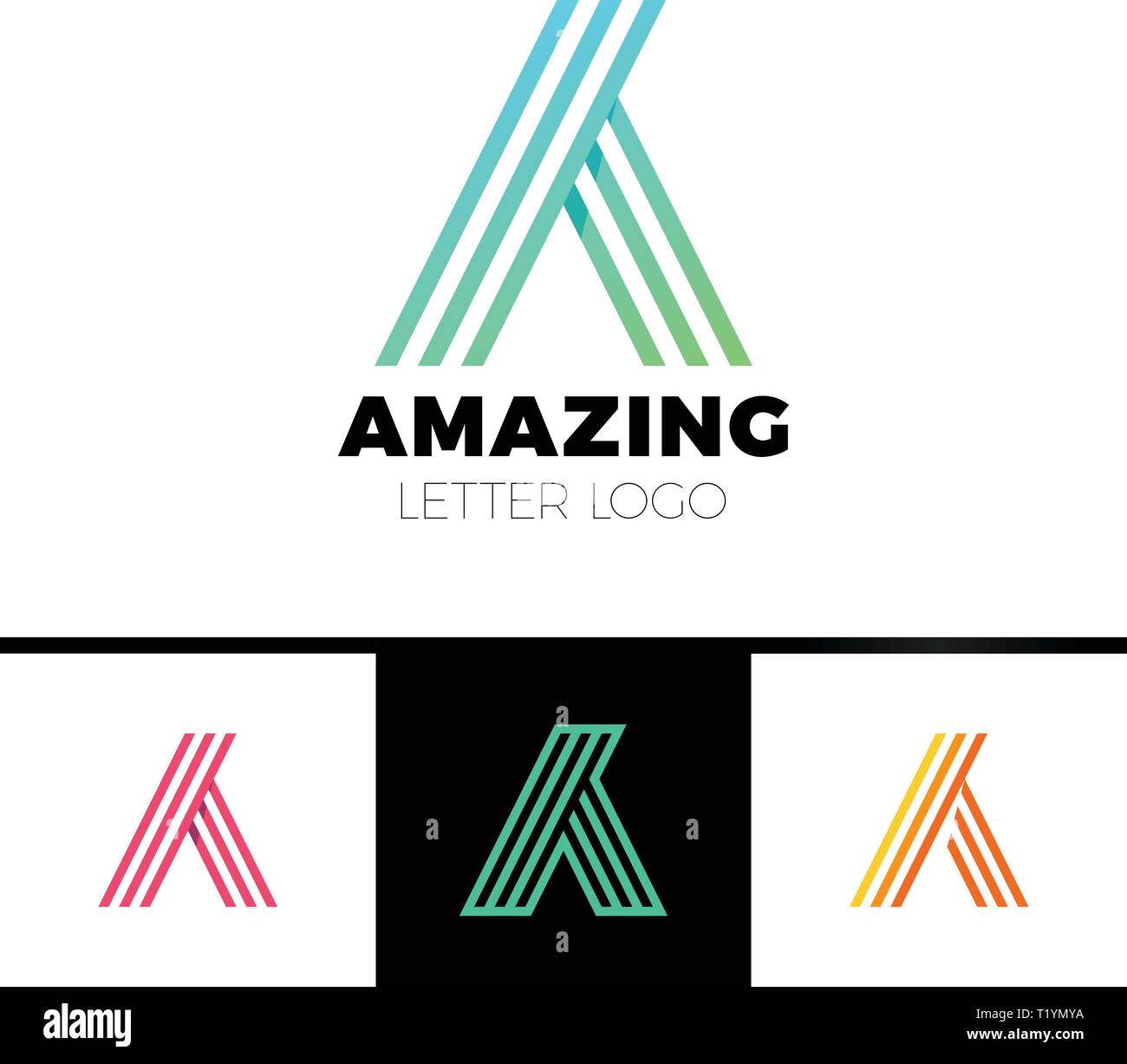 Abstract letter A logo design template. Arrow creative sign. Vector icon. Stock Vector