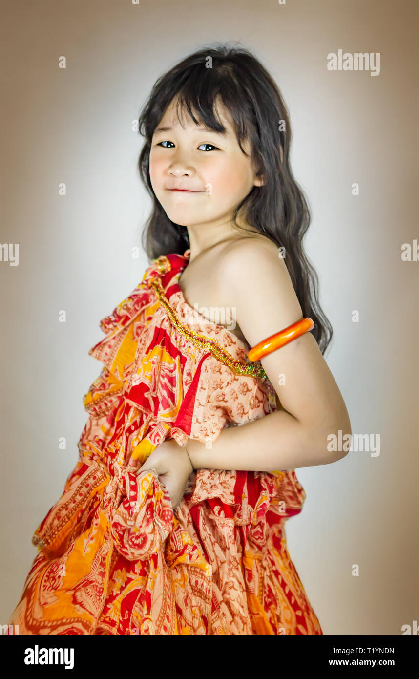 Little girl orange dress deals