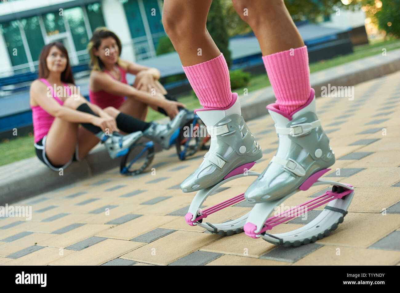 kangoo jumping fitness women team in 