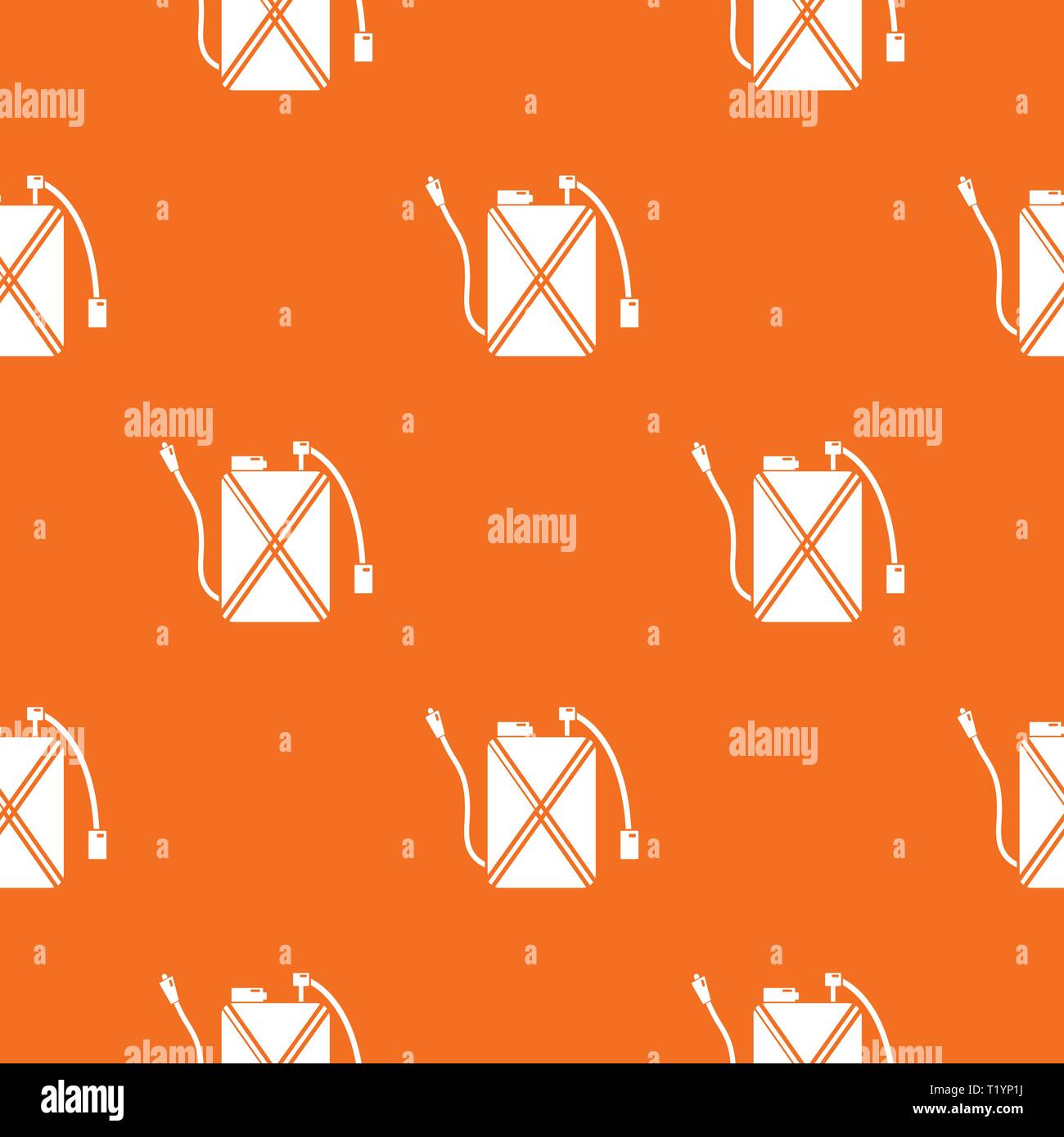 Pest control pattern vector orange Stock Vector