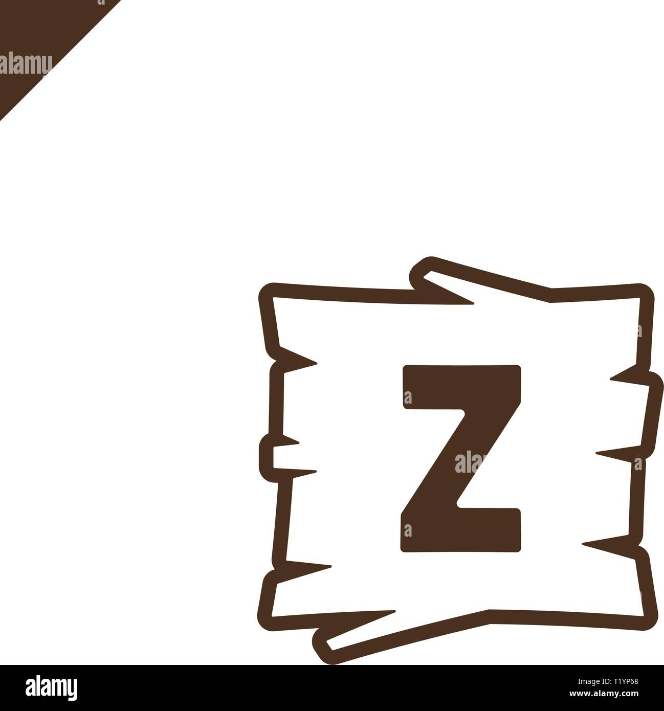 Wooden Alphabet Blocks With Letter Z In Wood Texture Area With Outline Stock Vector Image Art Alamy