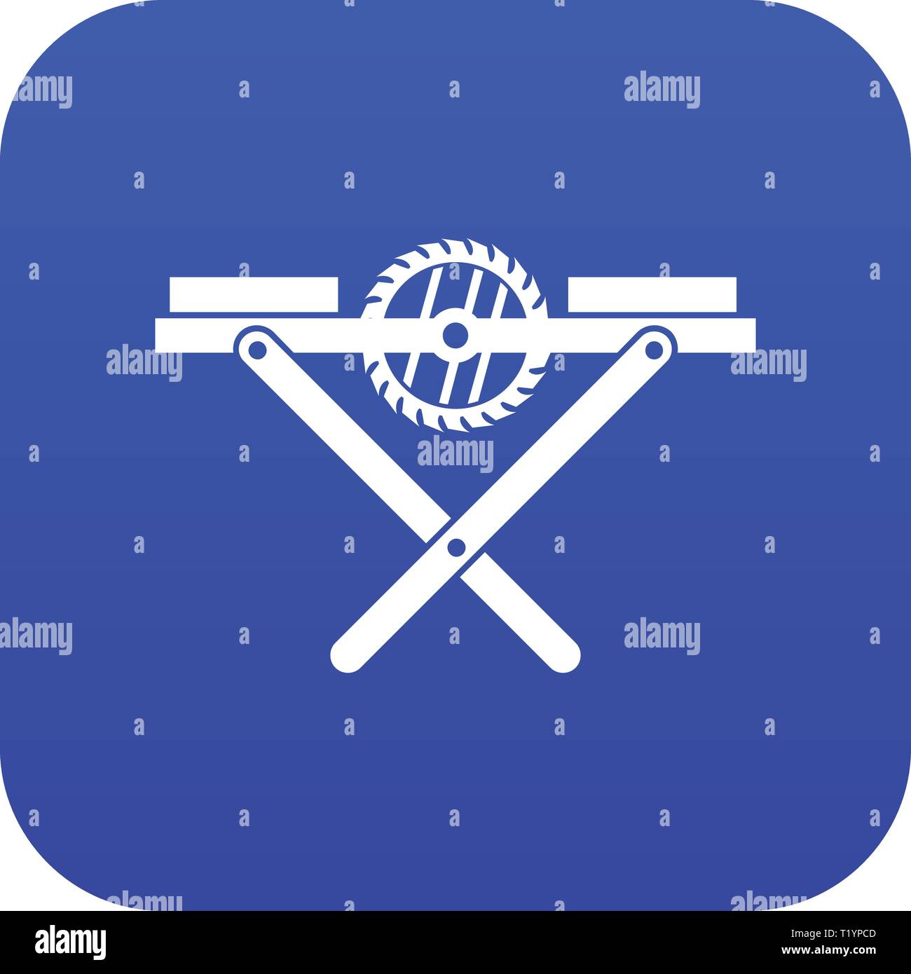 Power saw bench icon digital blue Stock Vector Image & Art - Alamy