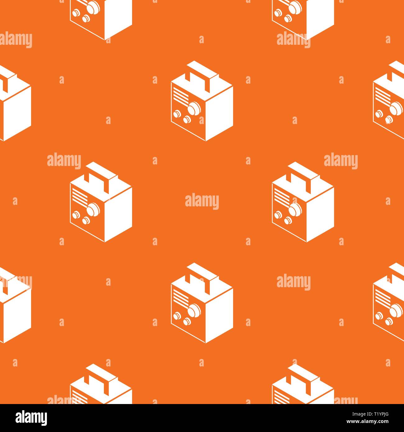 Electro welding machine pattern vector orange Stock Vector