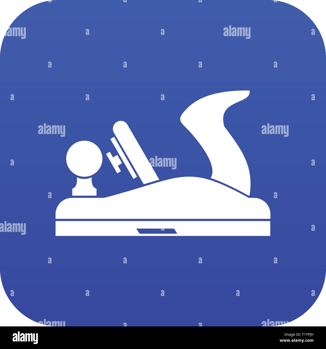 Jack plane icon digital blue Stock Vector