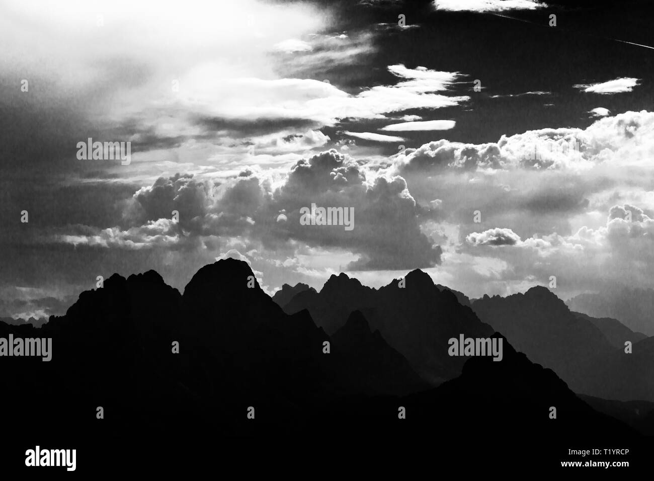 Carnic alps Black and White Stock Photos & Images - Alamy