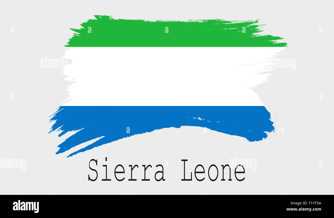Sierra Leone flag on white background, 3d rendering Stock Photo - Alamy