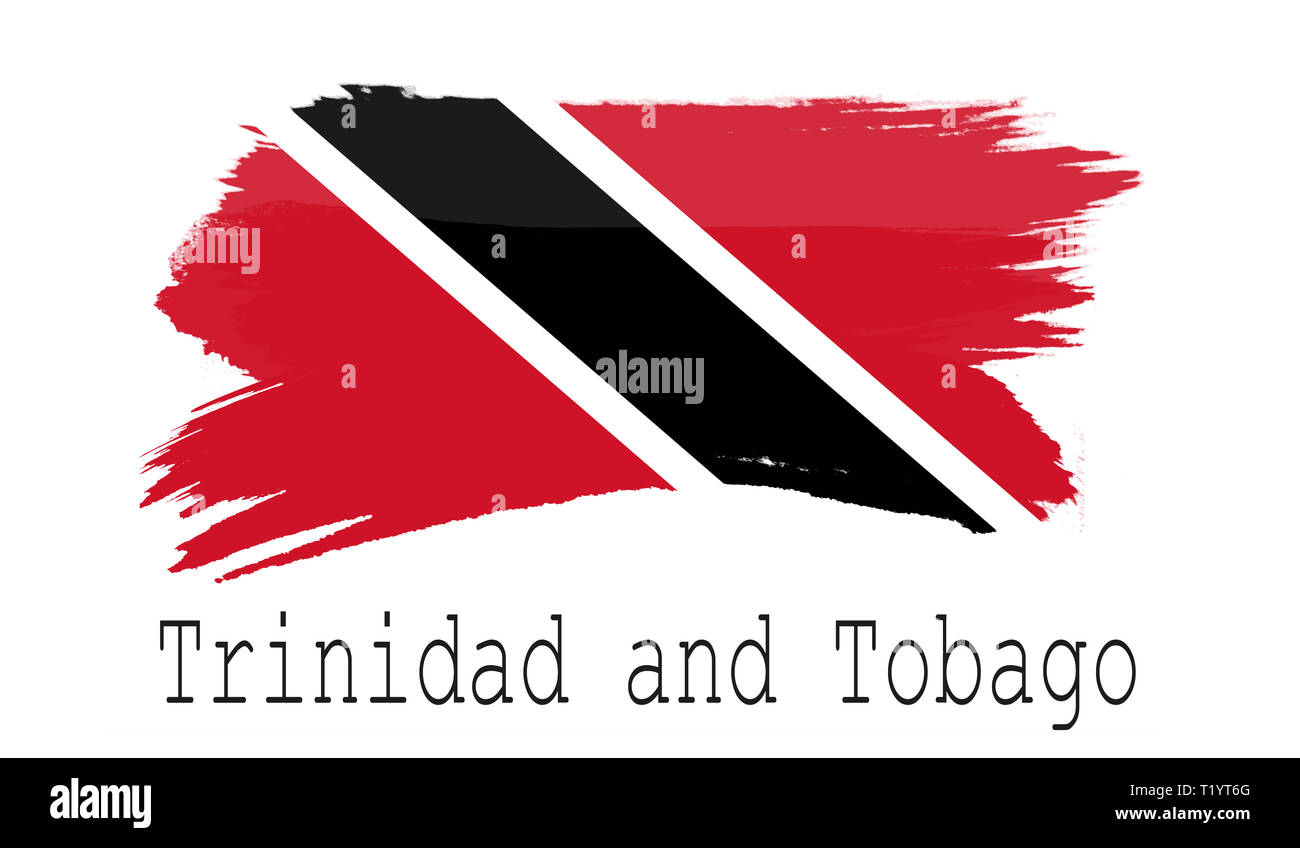 trinidad-and-tobago-flag-on-white-background-3d-rendering-stock-photo