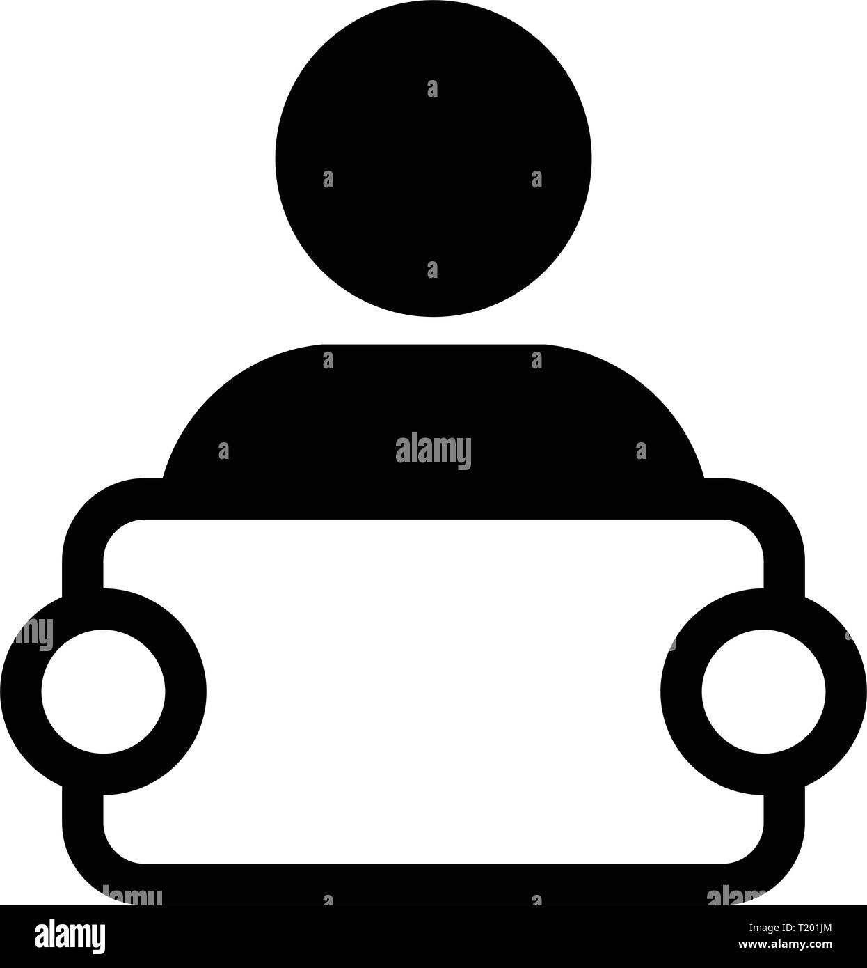 Campaign icon vector male person profile avatar symbol with signboard ...