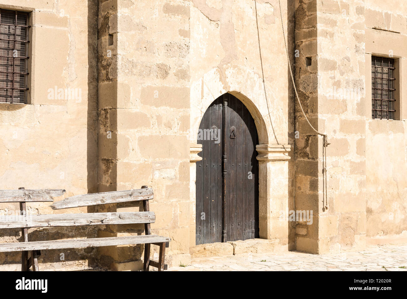 Small churc in Cyprus with beautiful yard filled with old olive trees ...